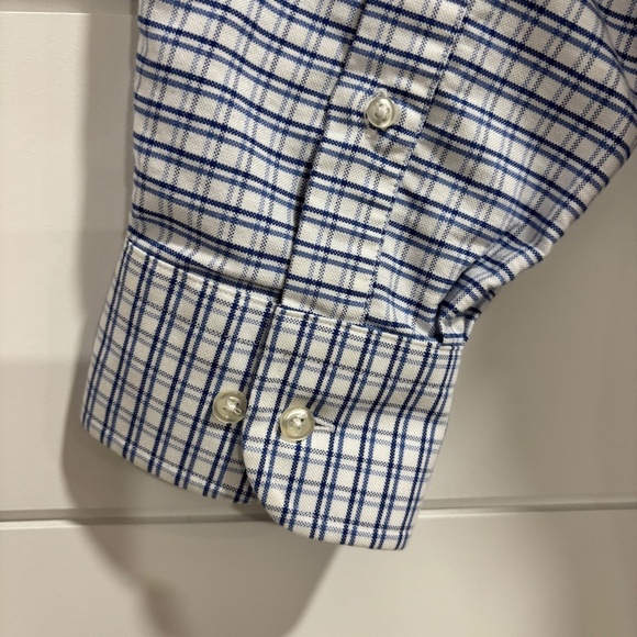 Lands' End white and blue button down shirt size 2XL Tall - Picture 8 of 14